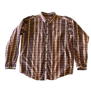 Patagonia Multicolor Plaid Men's Cotton Button Down Shirt - Large